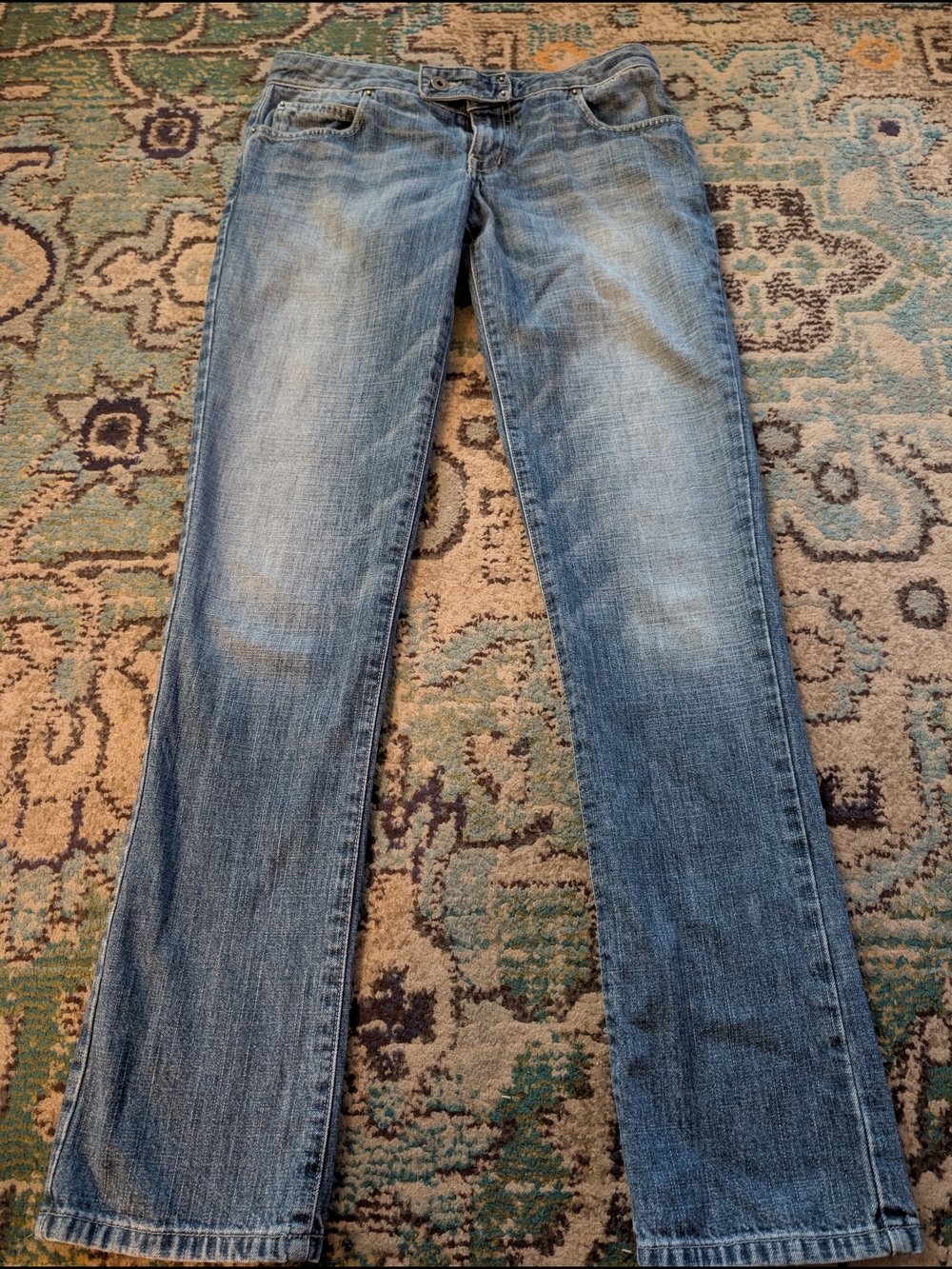Guess Women's Y2K Boot-Cut Jeans in Medium Light Blue Wash